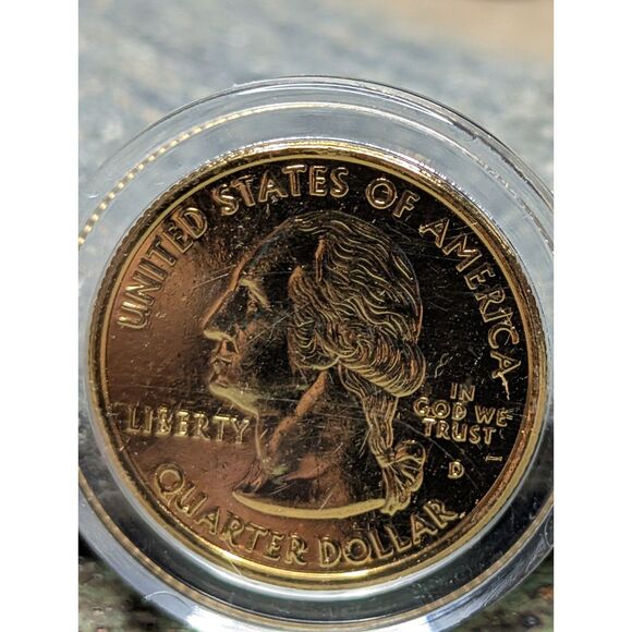 1999-D Pennsylvania Quarter – Gold-Plated, Hologram, Capsule - Picture 2 of 2